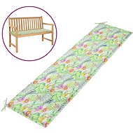 Garden bench cushion leaf pattern 200 x 50 x 4 cm textile - Pillow Seat