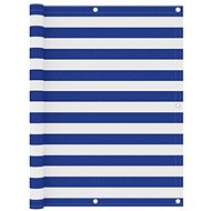 Balcony screen white blue 120×600 cm oxford fabric 134923 - Screen