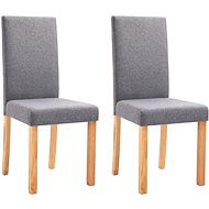 Jídelní židle 2 ks světle šedé textil - Jídelní židle