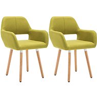 Jídelní židle 2 ks zelené textil - Jídelní židle
