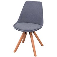 Jídelní židle 4 ks světle šedé textil - Jídelní židle