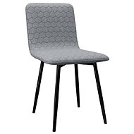 Jídelní židle 2 ks světle šedé textil - Jídelní židle