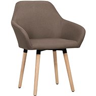 Jídelní židle 2 ks hnědé textil - Jídelní židle