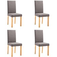 Jídelní židle 4 ks taupe textil - Jídelní židle
