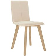Jídelní židle 2 ks krémové textil - Jídelní židle