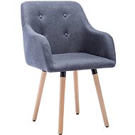 Jídelní židle 2 ks tmavě šedé textil - Jídelní židle