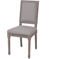 Jídelní židle 2 ks světle šedé textil - Jídelní židle