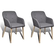 Jídelní židle 2 ks tmavě šedé textil - Jídelní židle