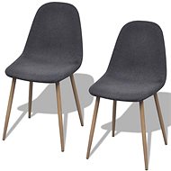 Jídelní židle 2 ks tmavě šedé textil - Jídelní židle
