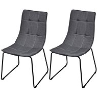 Jídelní židle 2 ks tmavě šedé textil - Jídelní židle