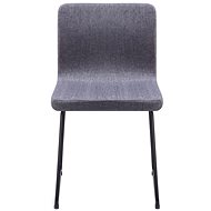 Jídelní židle 4 ks tmavě šedé textil - Jídelní židle