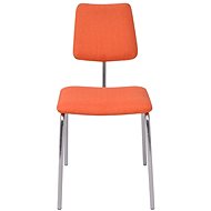 Jídelní židle oranžová textilní - Jídelní židle