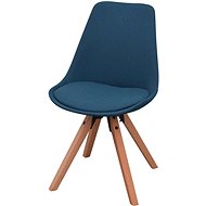 Jídelní židle 2 ks modré textil - Jídelní židle