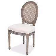 Jídelní židle 4 ks krémové textil - Jídelní židle