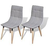 Jídelní židle 2 ks světle šedé textil - Jídelní židle