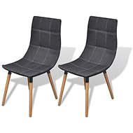 Jídelní židle 2 ks tmavě šedé textil - Jídelní židle