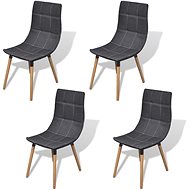 Jídelní židle 4 ks tmavě šedé textil - Jídelní židle