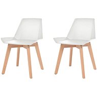 Jídelní židle 2 ks bílé plast - Jídelní židle
