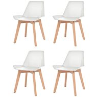 Jídelní židle 4 ks bílé plast - Jídelní židle