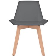 Jídelní židle 2 ks šedé plast - Jídelní židle