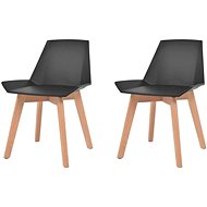 Jídelní židle 2 ks černé plast - Jídelní židle