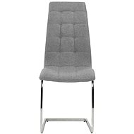 Jídelní židle 2 ks světle šedé textil - Jídelní židle