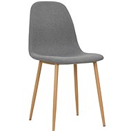 Jídelní židle 4 ks světle šedé textil - Jídelní židle