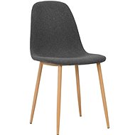 Jídelní židle 2 ks tmavě šedé textil - Jídelní židle