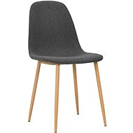Jídelní židle 4 ks tmavě šedé textil - Jídelní židle