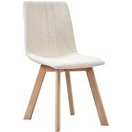 Jídelní židle 4 ks krémové textil - Jídelní židle
