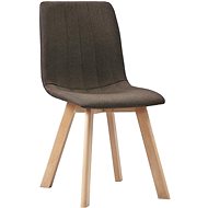 Jídelní židle 2 ks hnědé textil - Jídelní židle