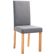 Jídelní židle 4 ks světle šedé textil - Jídelní židle