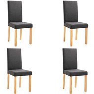 Jídelní židle 4 ks tmavě šedé textil - Jídelní židle