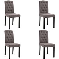 Jídelní židle 4 ks taupe textil - Jídelní židle