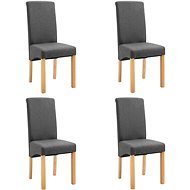 Jídelní židle 4 ks šedé textil - Jídelní židle