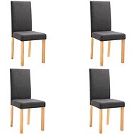 Jídelní židle 4 ks tmavě šedé textil - Jídelní židle