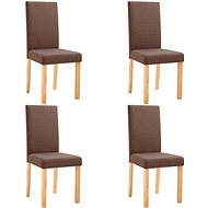 Jídelní židle 4 ks hnědé textil - Jídelní židle