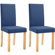 Jídelní židle 2 ks modré textil - Jídelní židle