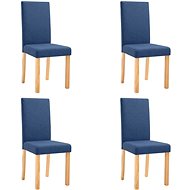 Jídelní židle 4 ks modré textil - Jídelní židle
