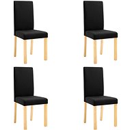 Jídelní židle 4 ks černé textil - Jídelní židle