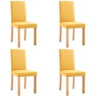 Jídelní židle 4 ks žluté textil - Jídelní židle