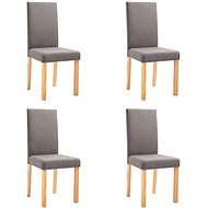Jídelní židle 4 ks taupe textil - Jídelní židle