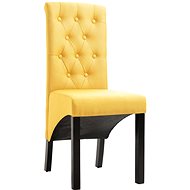 Jídelní židle 2 ks žluté textil - Jídelní židle