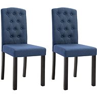 Jídelní židle 2 ks modré textil - Jídelní židle