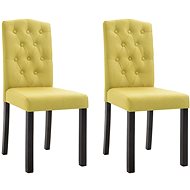Jídelní židle 2 ks zelené textil - Jídelní židle