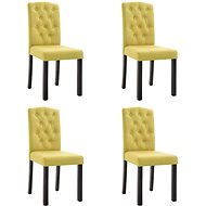 Jídelní židle 4 ks zelené textil - Jídelní židle