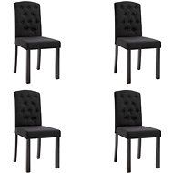 Jídelní židle 4 ks černé textil - Jídelní židle