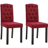 Jídelní židle 2 ks vínové textil - Jídelní židle