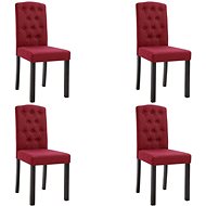 Jídelní židle 4 ks vínové textil - Jídelní židle