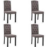 Jídelní židle 4 ks taupe textil - Jídelní židle